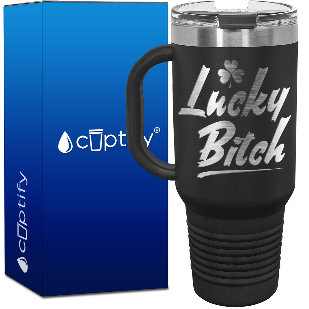 Lucky Bitch 40oz Travel Mug