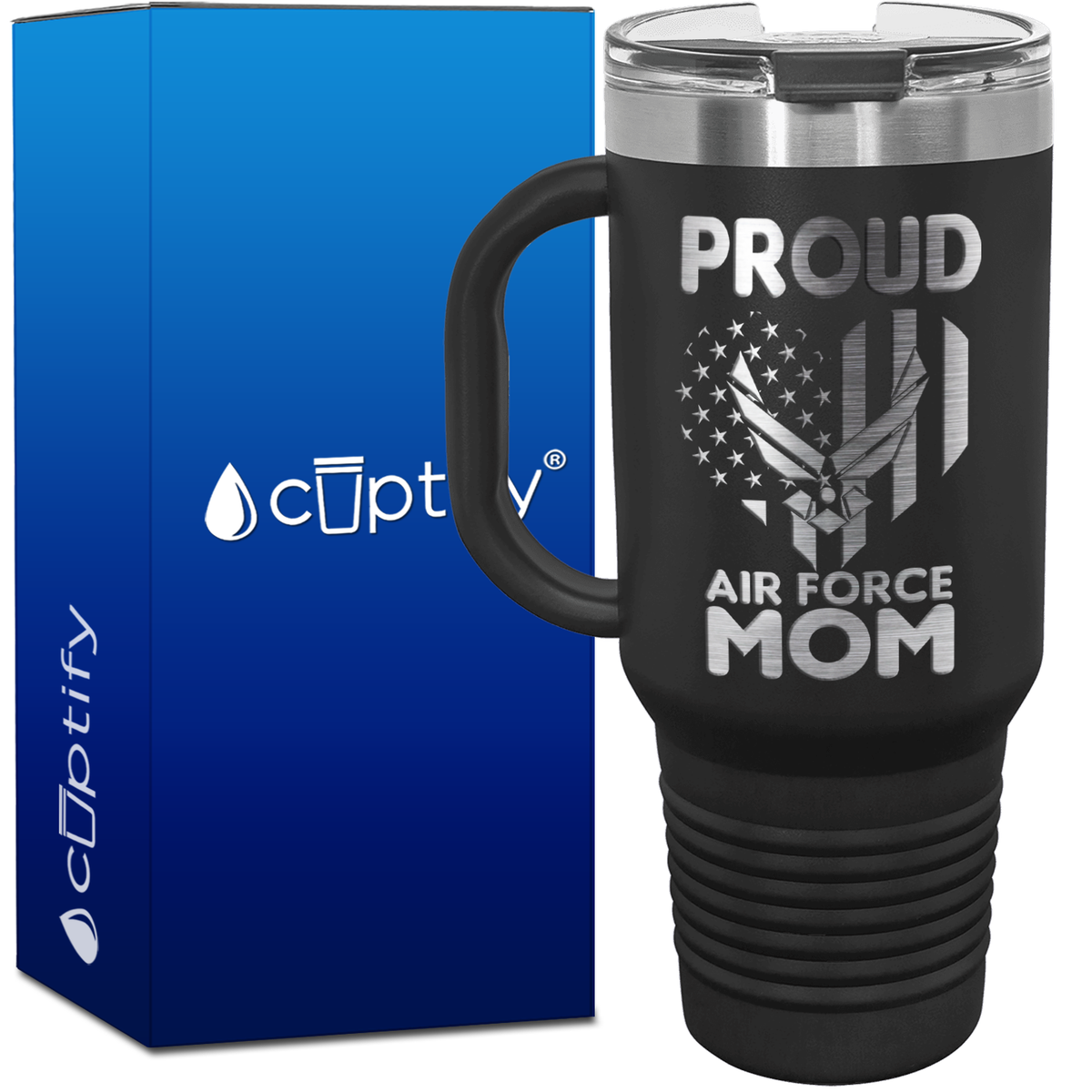 Proud Air Force Mom 40oz Travel Mug