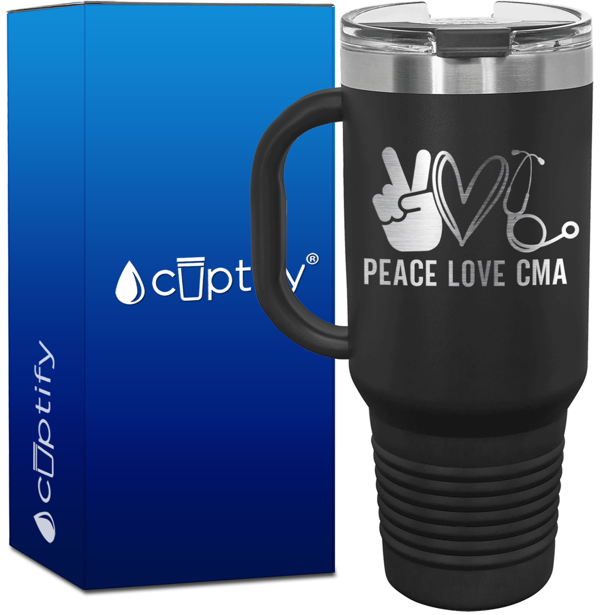 Peace Love CMA 40oz CMA Travel Mug