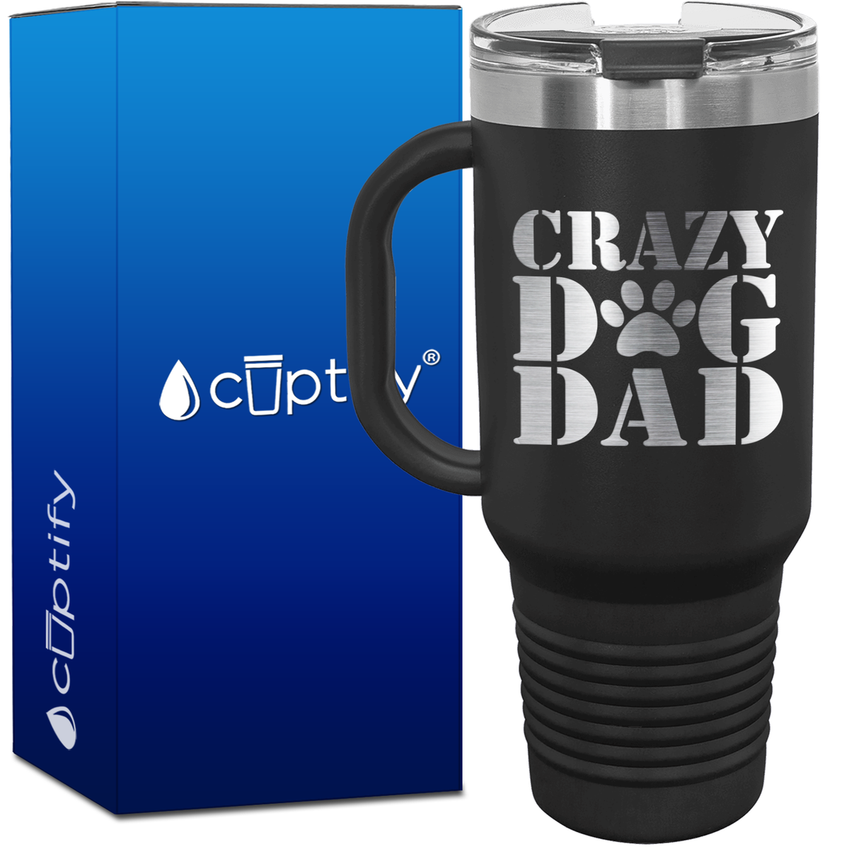 Crazy Dog Dad 40oz Travel Mug