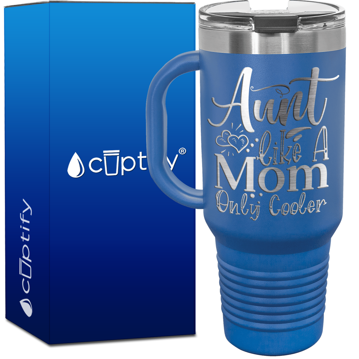 Aunt Like A Mom Only Cooler 40oz Aunt Travel Mug