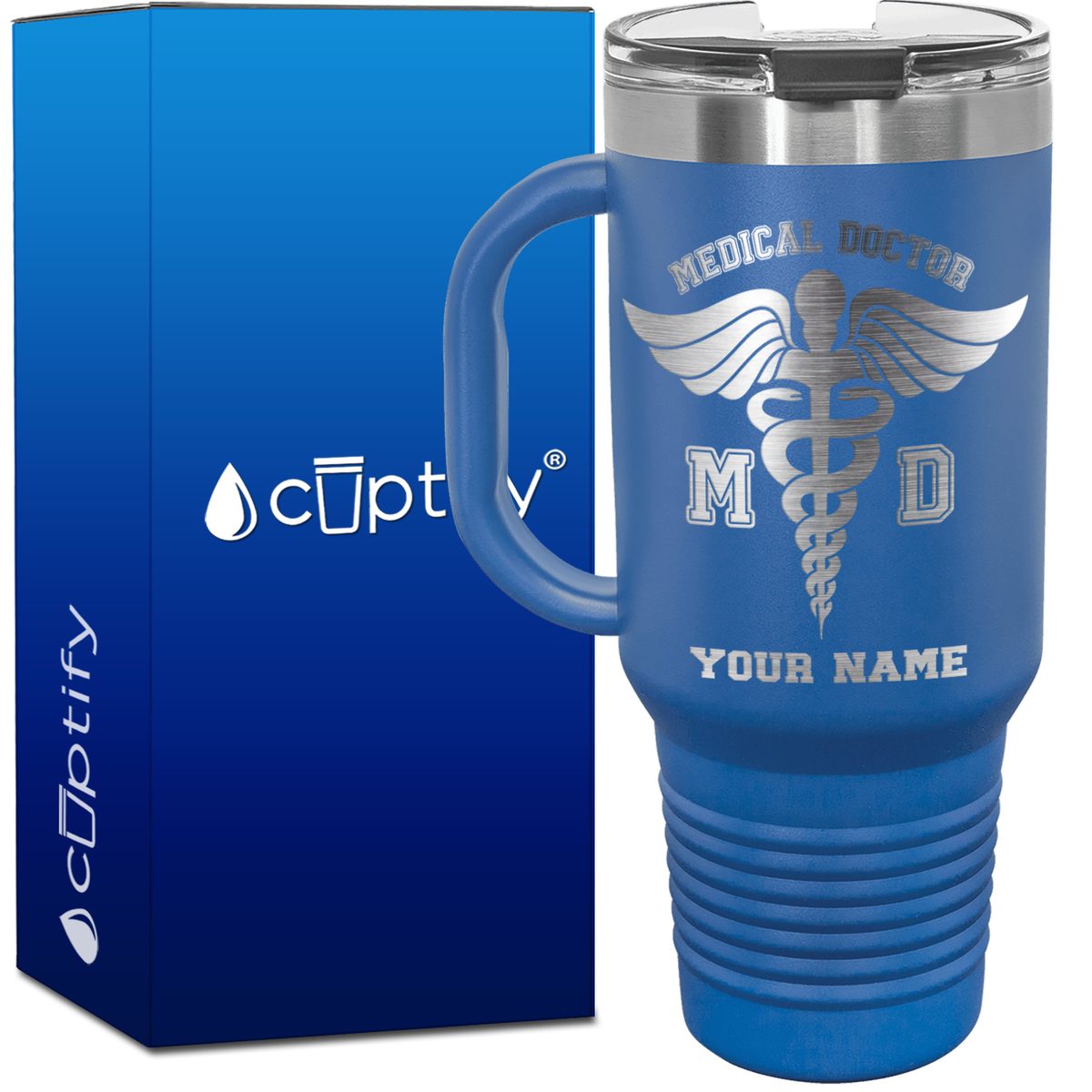 Personalized MD Medical Doctor 40oz Medical Travel Mug