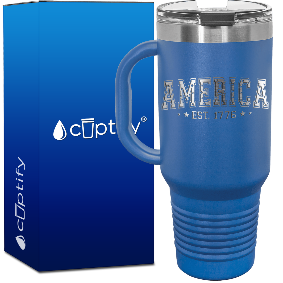 America Est. 1776 40oz 4th of July Travel Mug
