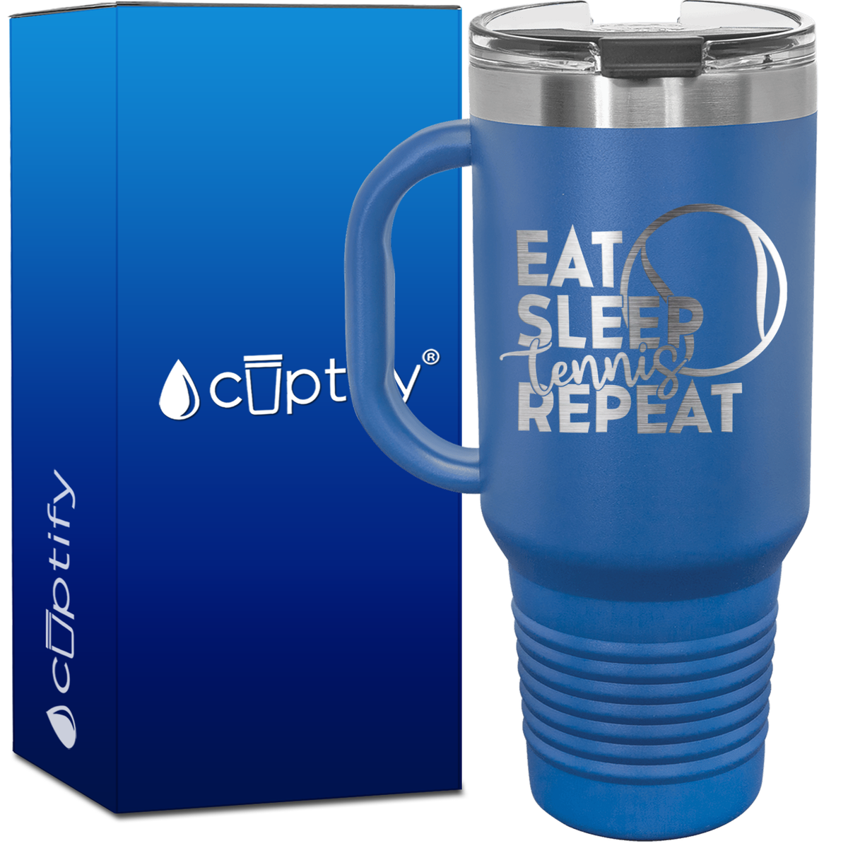 Eat Sleep Tennis Repeat 40oz Travel Mug
