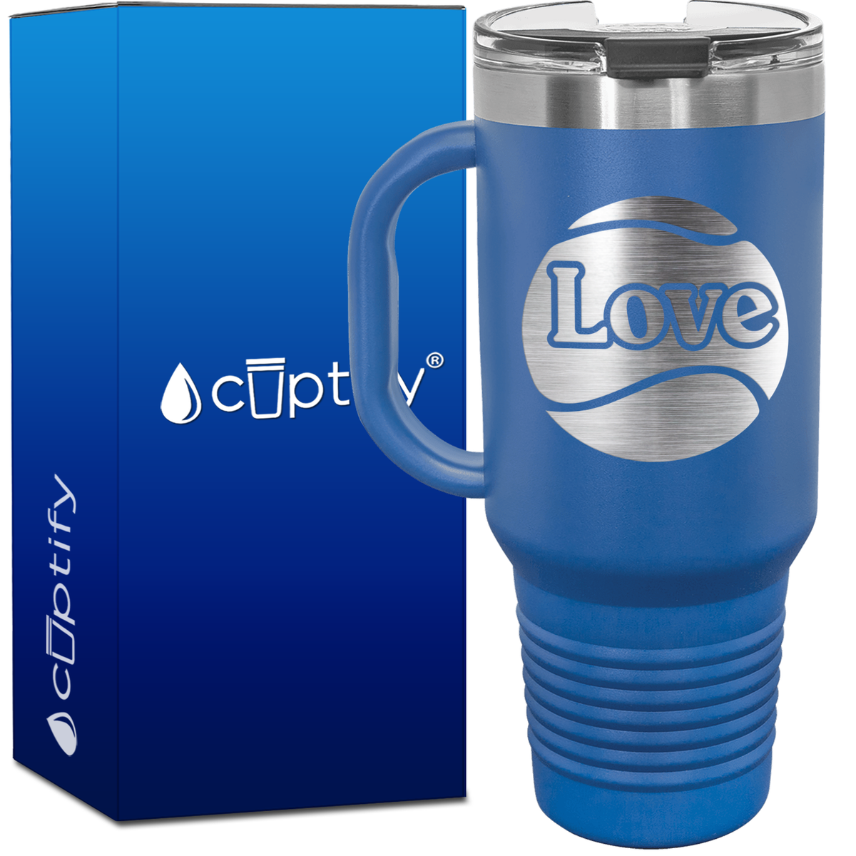 Tennis Ball Love 40oz Travel Mug