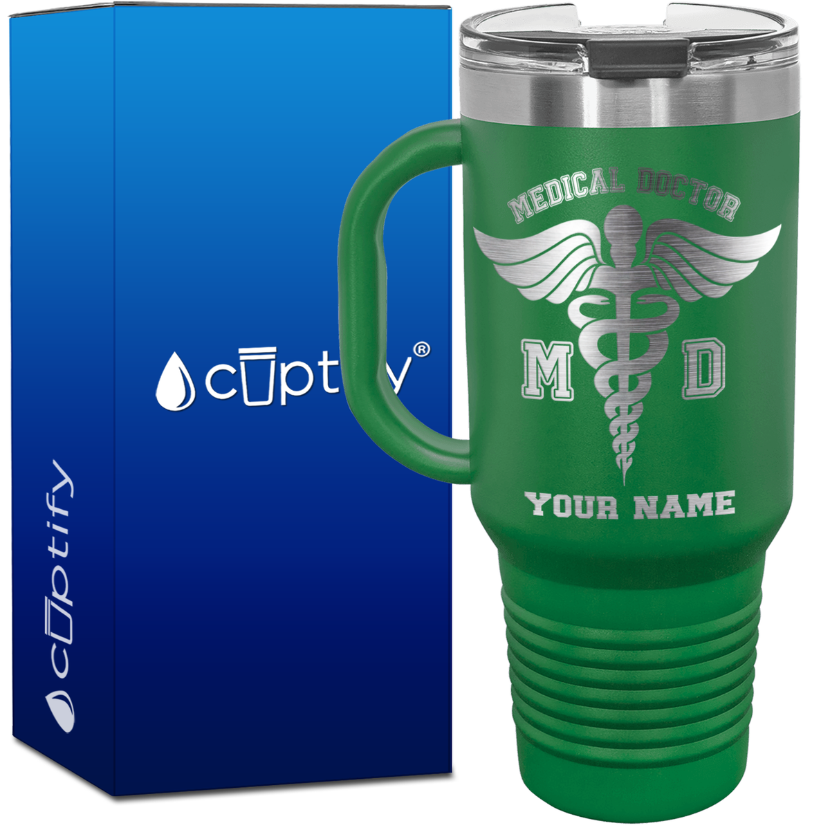 Personalized MD Medical Doctor 40oz Medical Travel Mug