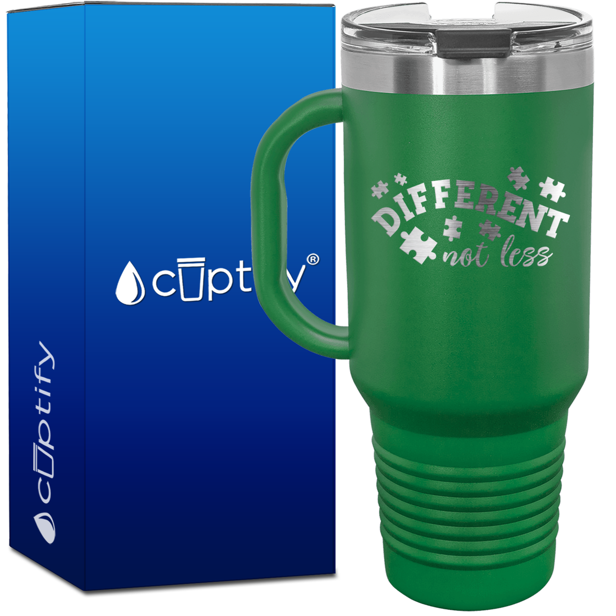 Different Not Less 40oz Autism Travel Mug