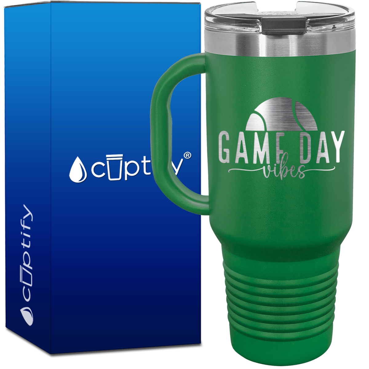 Tennis Game Day Vibes 40oz Travel Mug