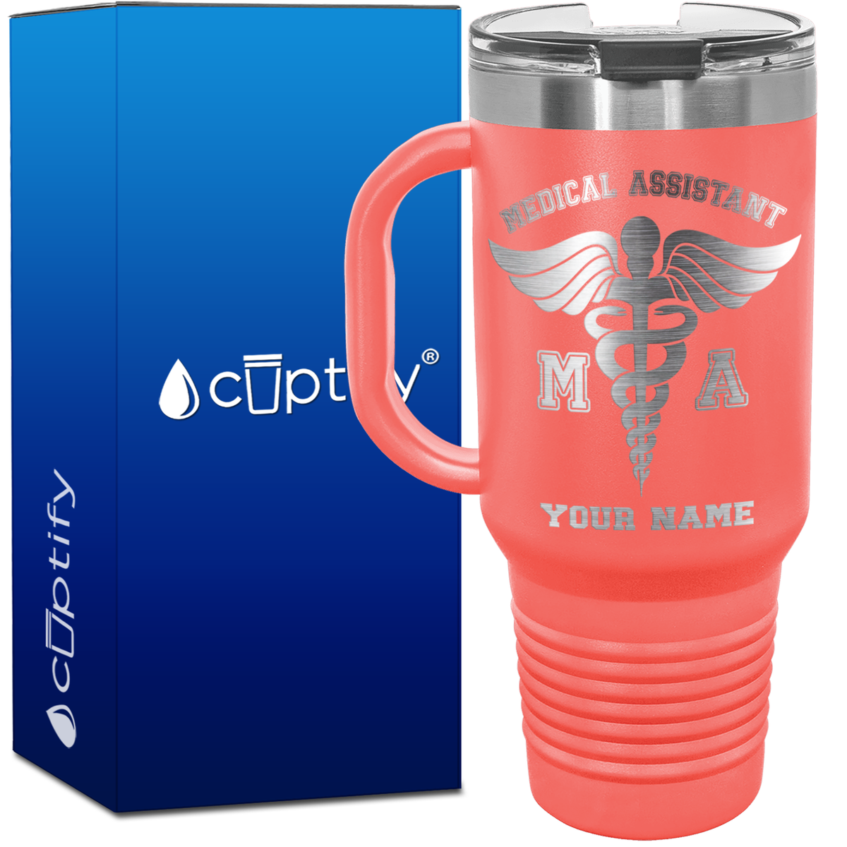 Personalized MA Medical Assistant 40oz Medical Travel Mug