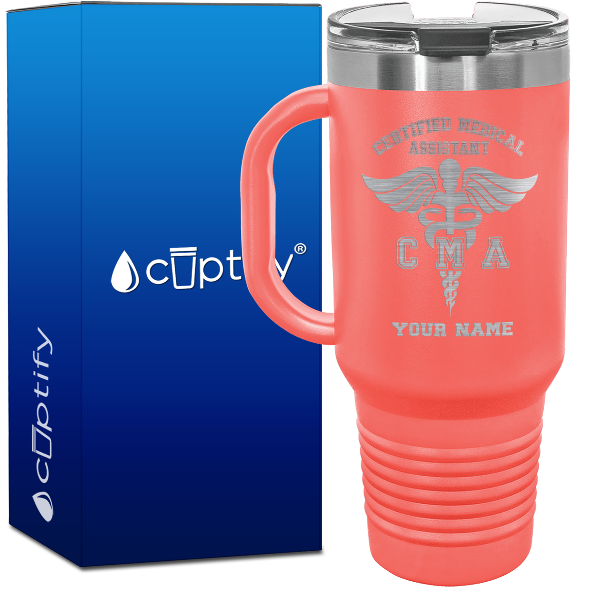 Personalized Certified Medical Assistant 40oz CMA Travel Mug