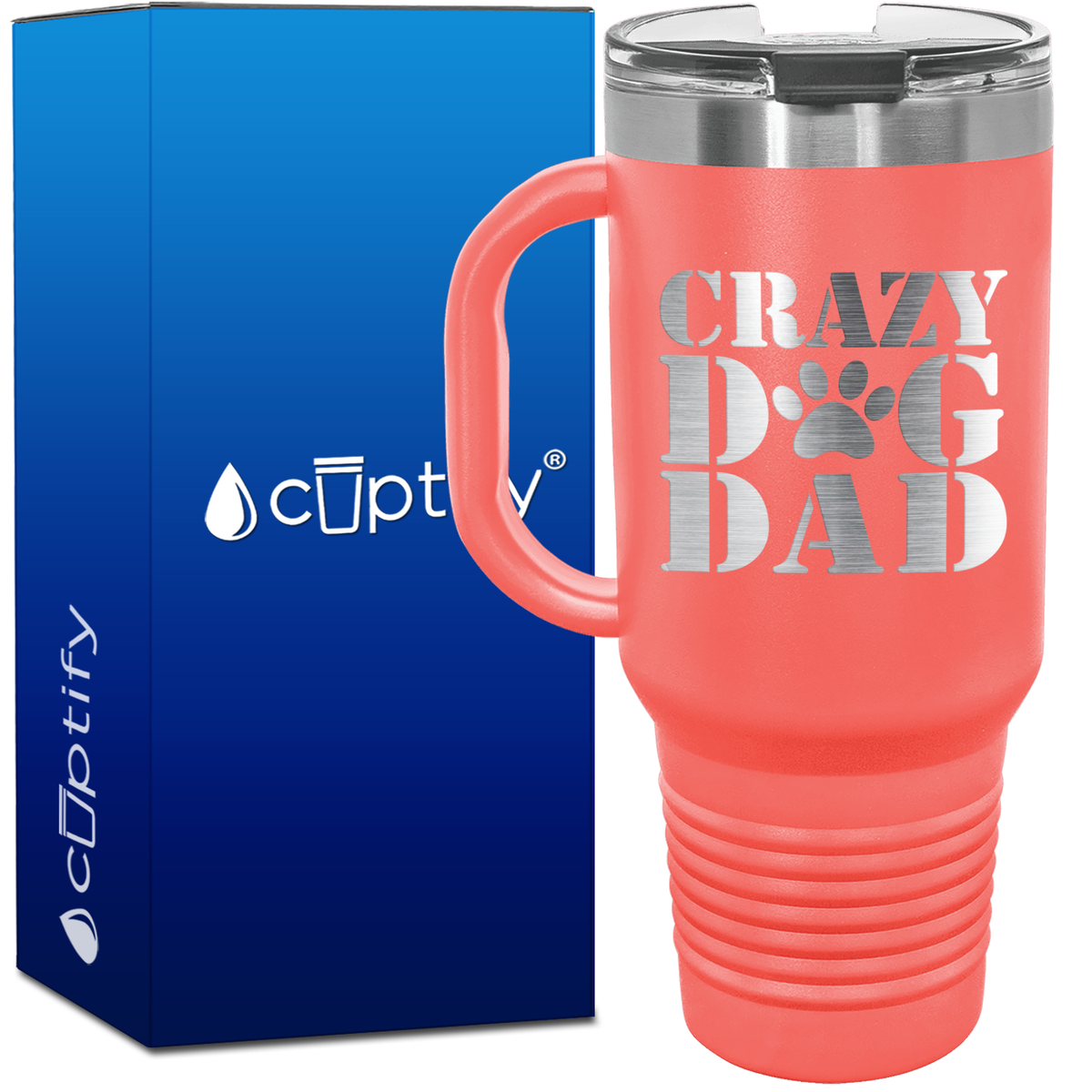 Crazy Dog Dad 40oz Travel Mug