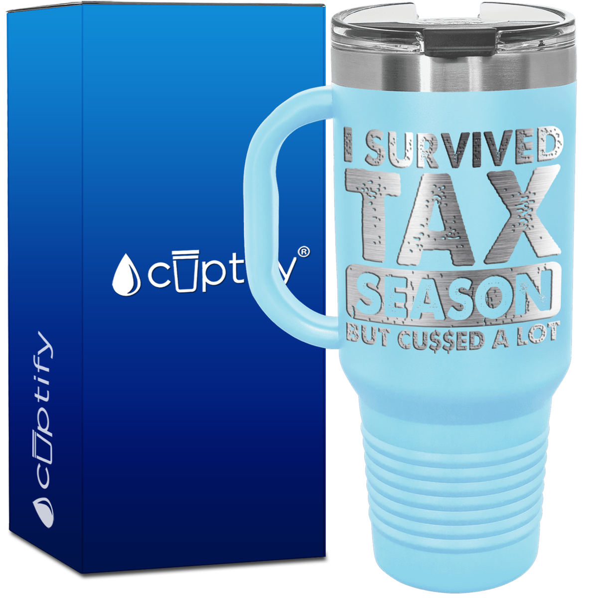 I Survived Tax Season 40oz Accountant Travel Mug