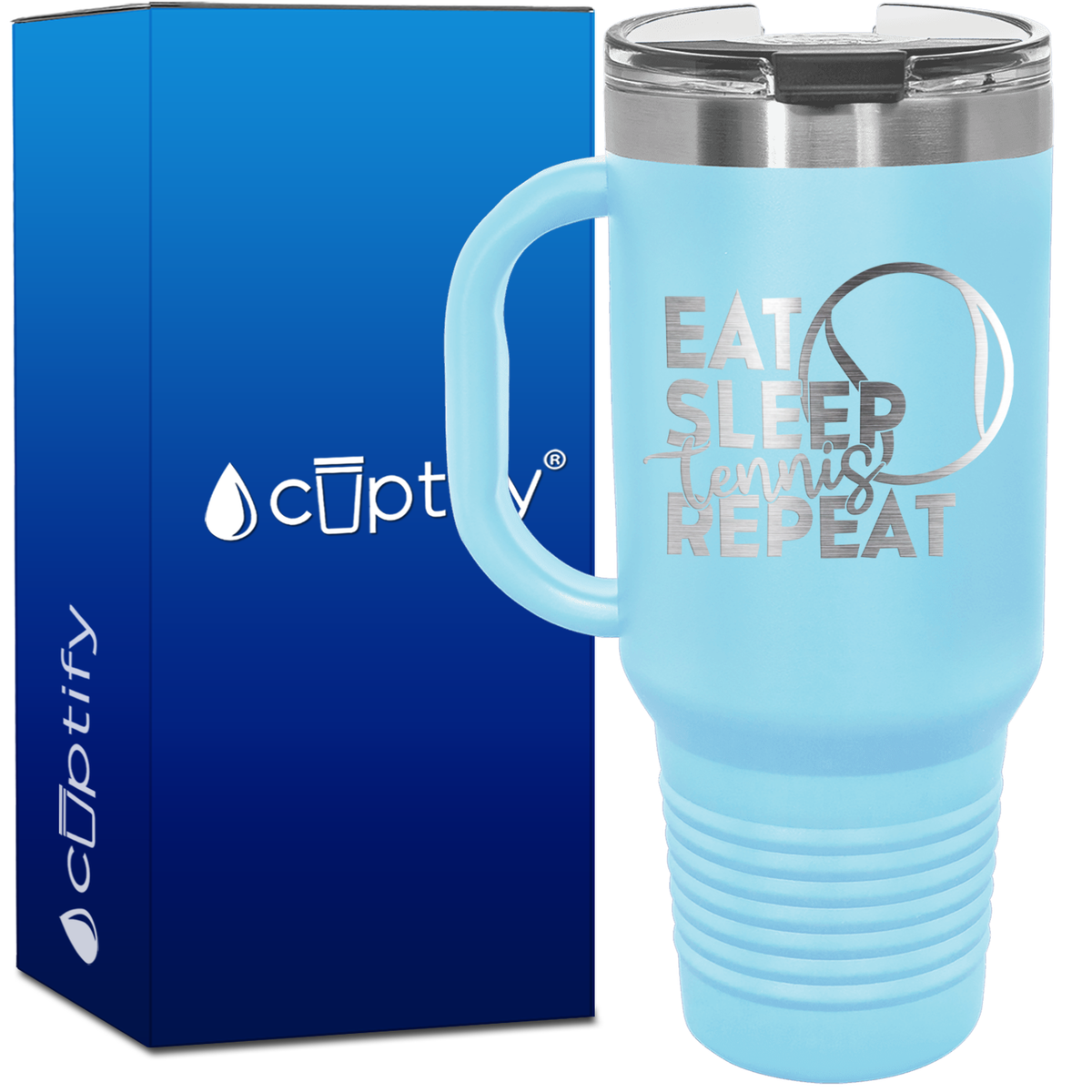 Eat Sleep Tennis Repeat 40oz Travel Mug