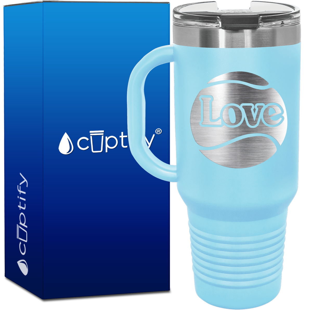 Tennis Ball Love 40oz Travel Mug