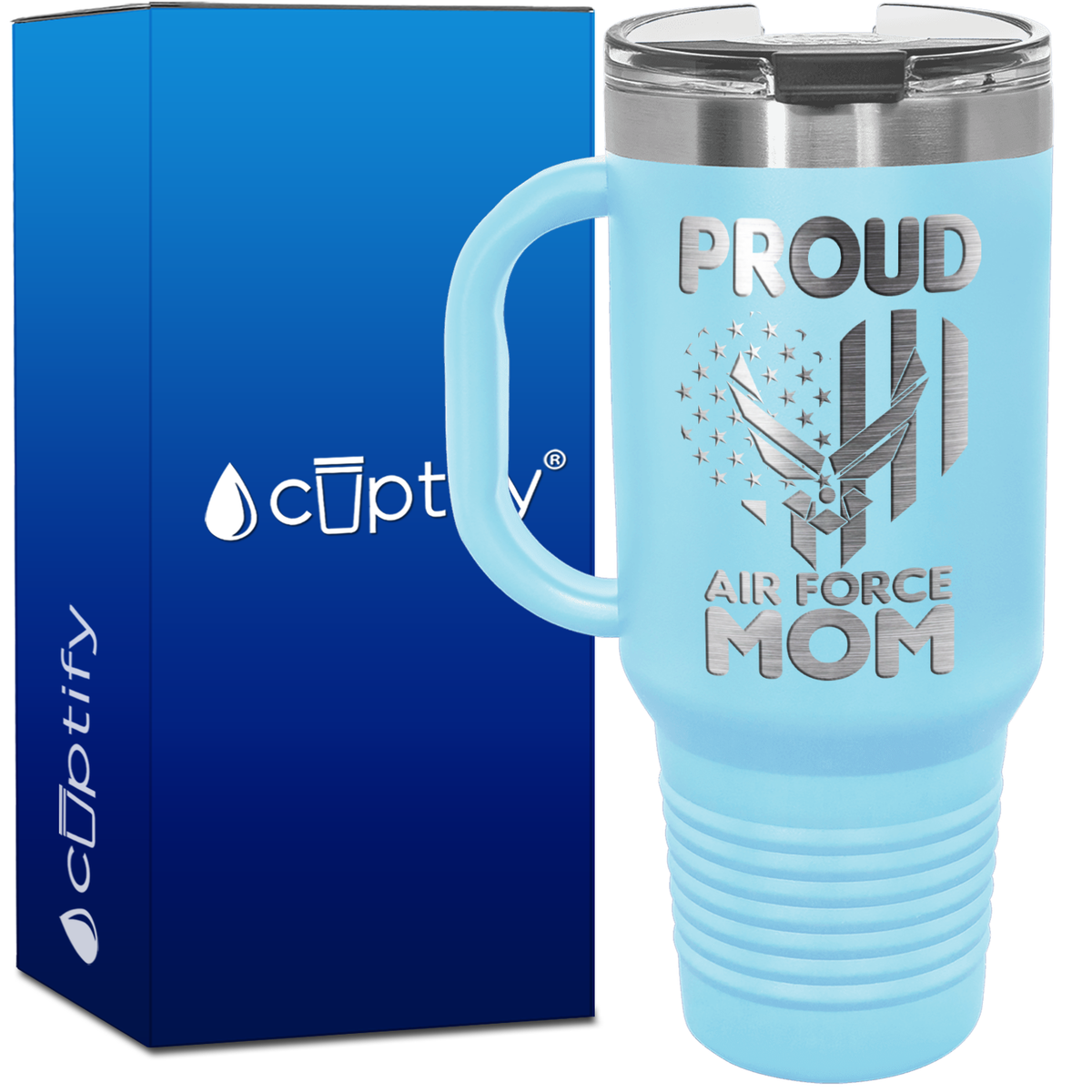 Proud Air Force Mom 40oz Travel Mug