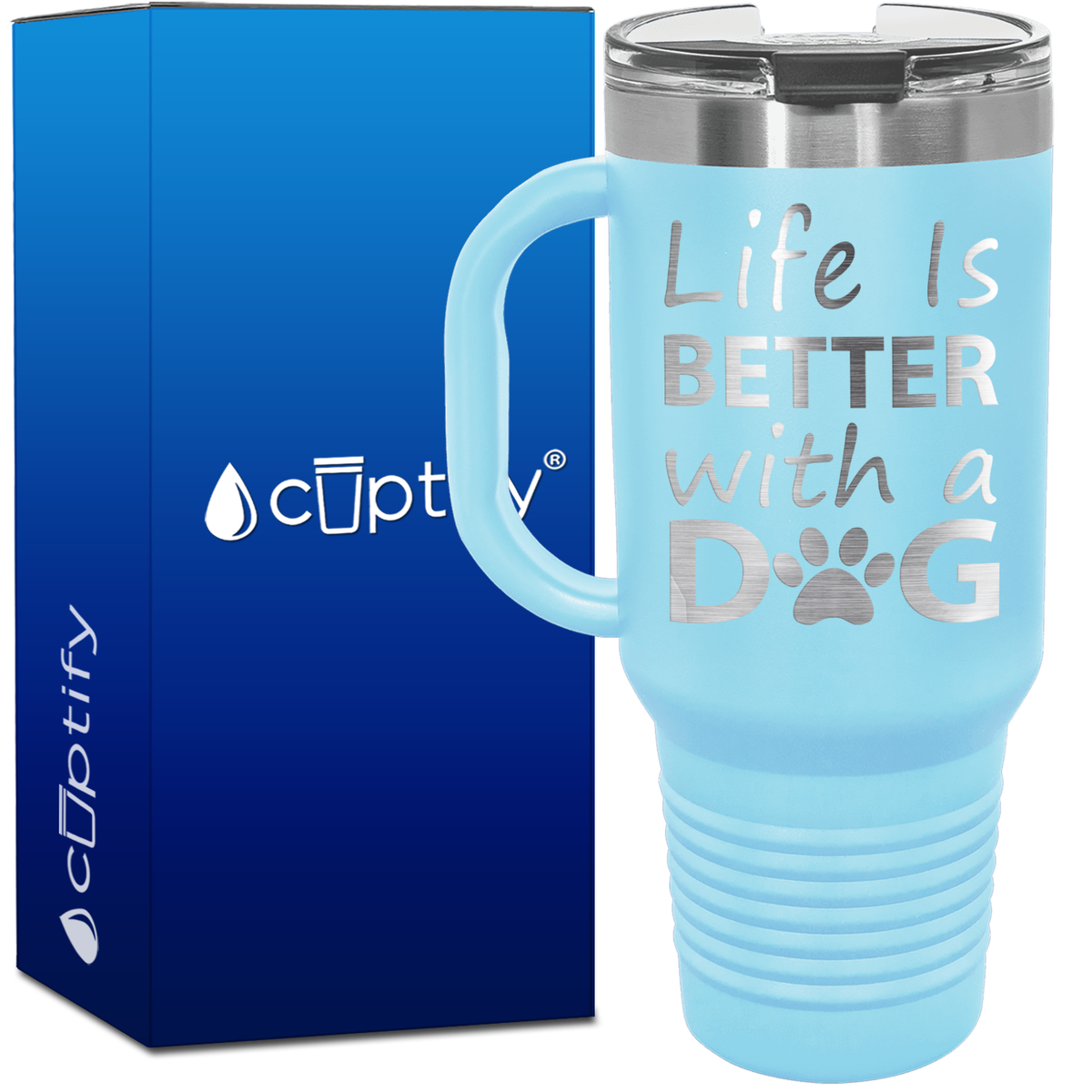 Life is Better with a Dog 40oz Travel Mug