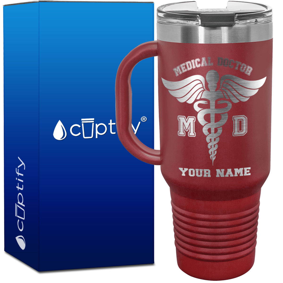 Personalized MD Medical Doctor 40oz Medical Travel Mug