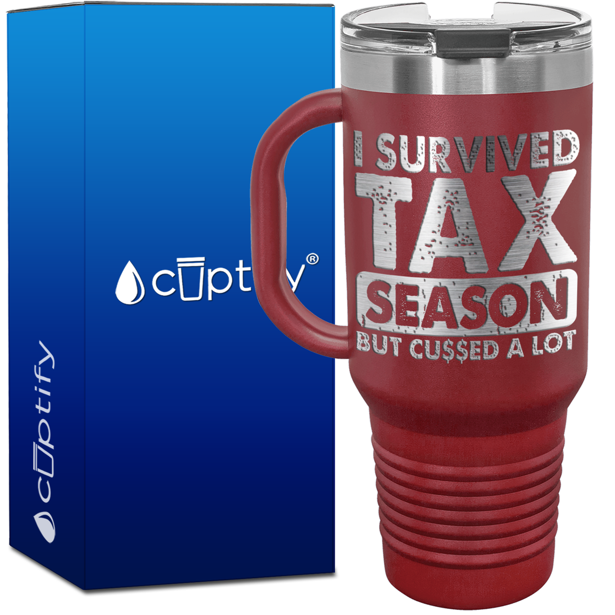 I Survived Tax Season 40oz Accountant Travel Mug