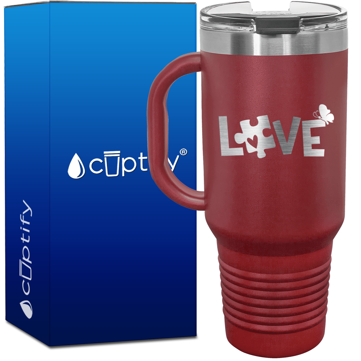 In April We Wear Blue 40oz Autism Travel Mug