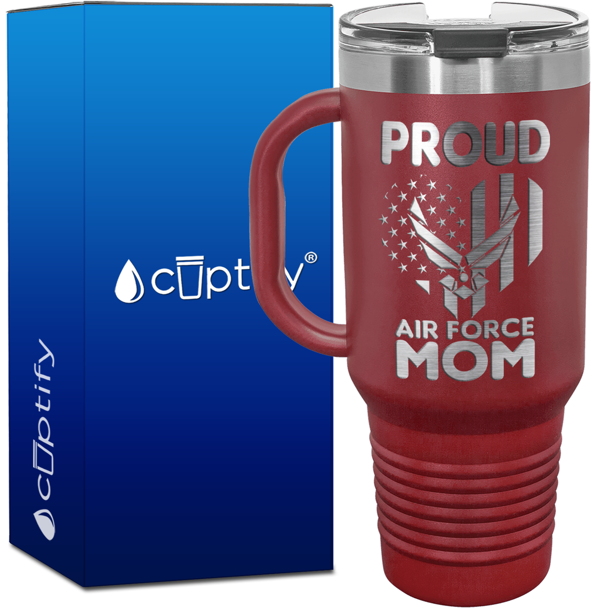 Proud Air Force Mom 40oz Travel Mug