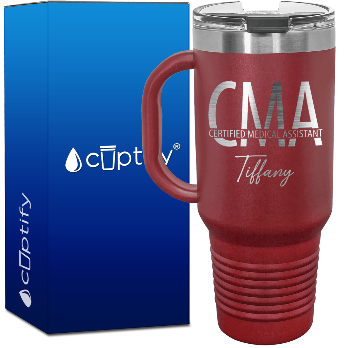 Personalized CMA Certified Medical Assistant 40oz CMA Travel Mug