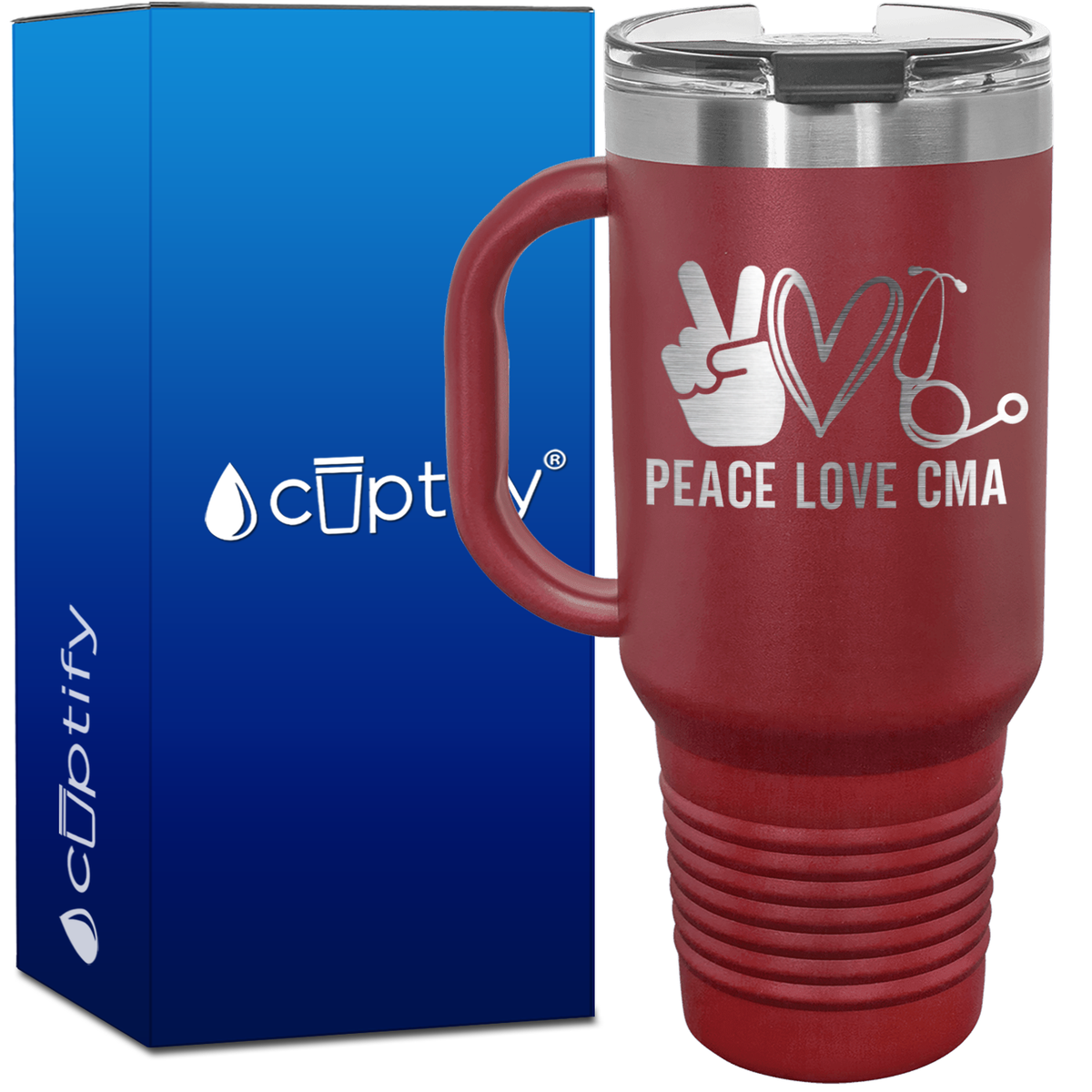 Peace Love CMA 40oz CMA Travel Mug