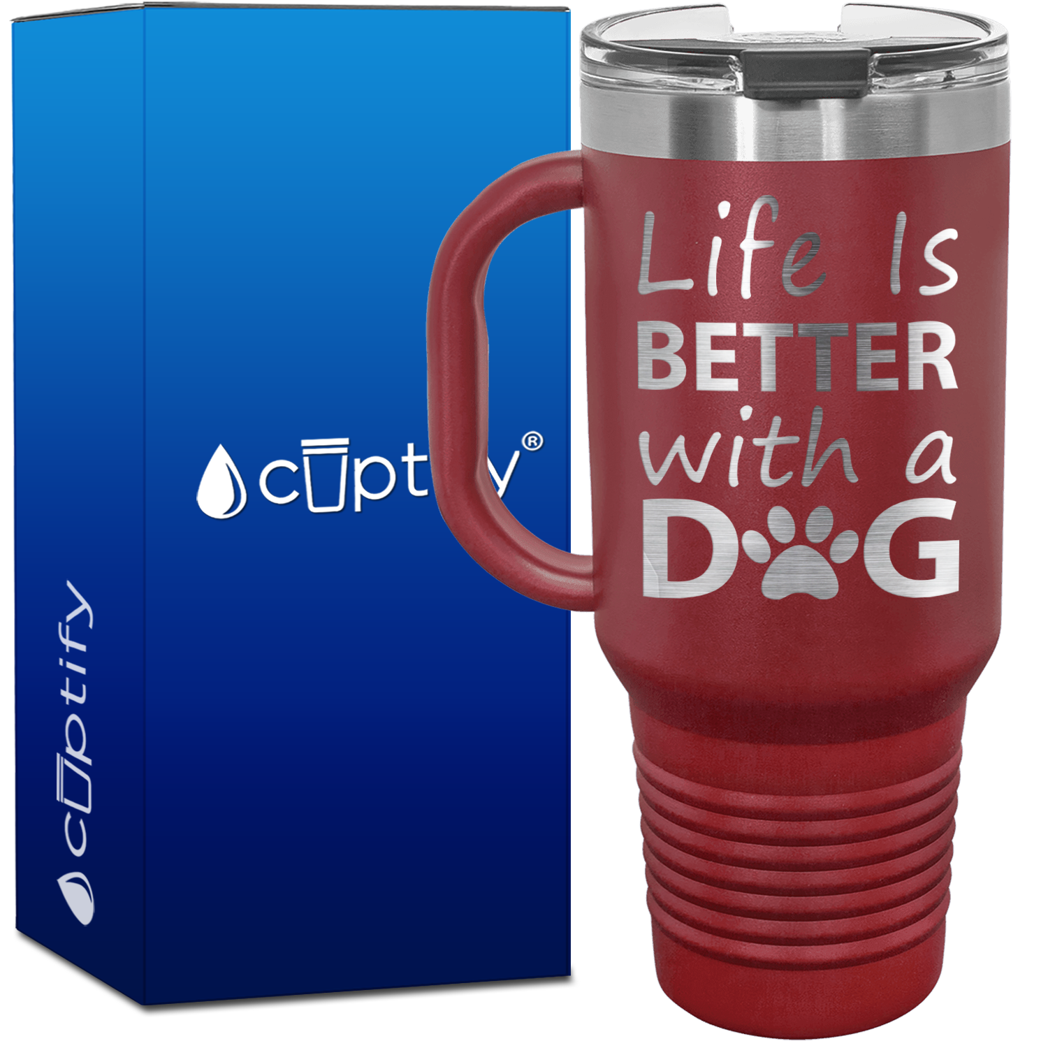 Life is Better with a Dog 40oz Travel Mug
