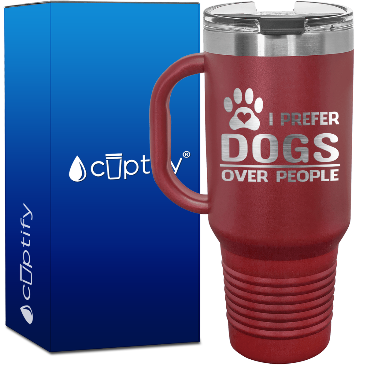 I Prefer Dogs over People 40oz Travel Mug