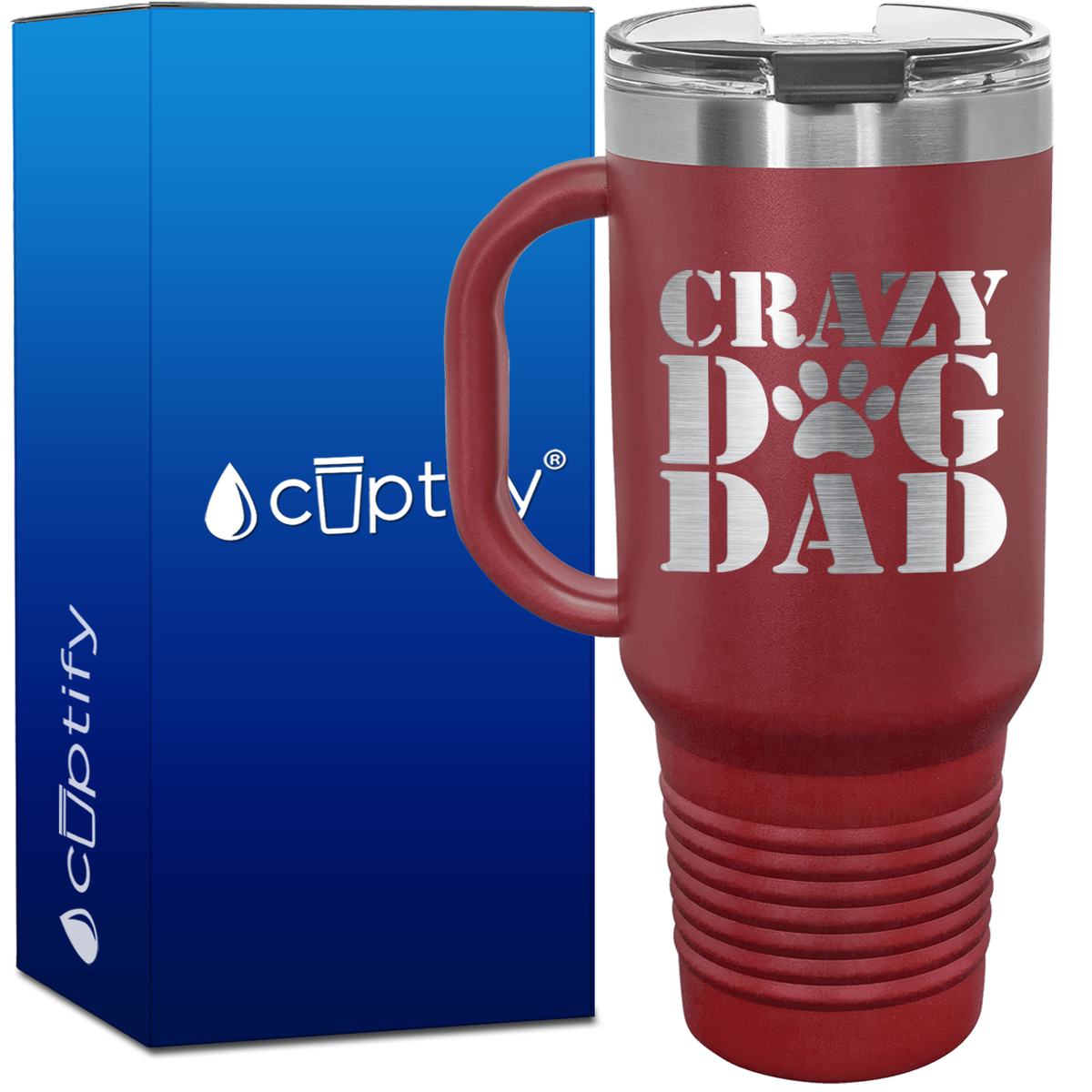 Crazy Dog Dad 40oz Travel Mug