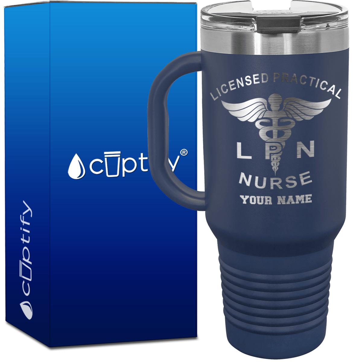 Personalized LPN Licensed Practical Nurse 40oz Medical Travel Mug