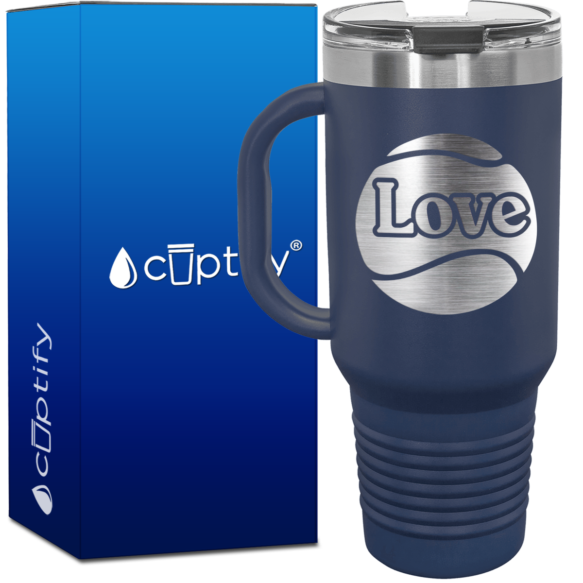 Tennis Ball Love 40oz Travel Mug