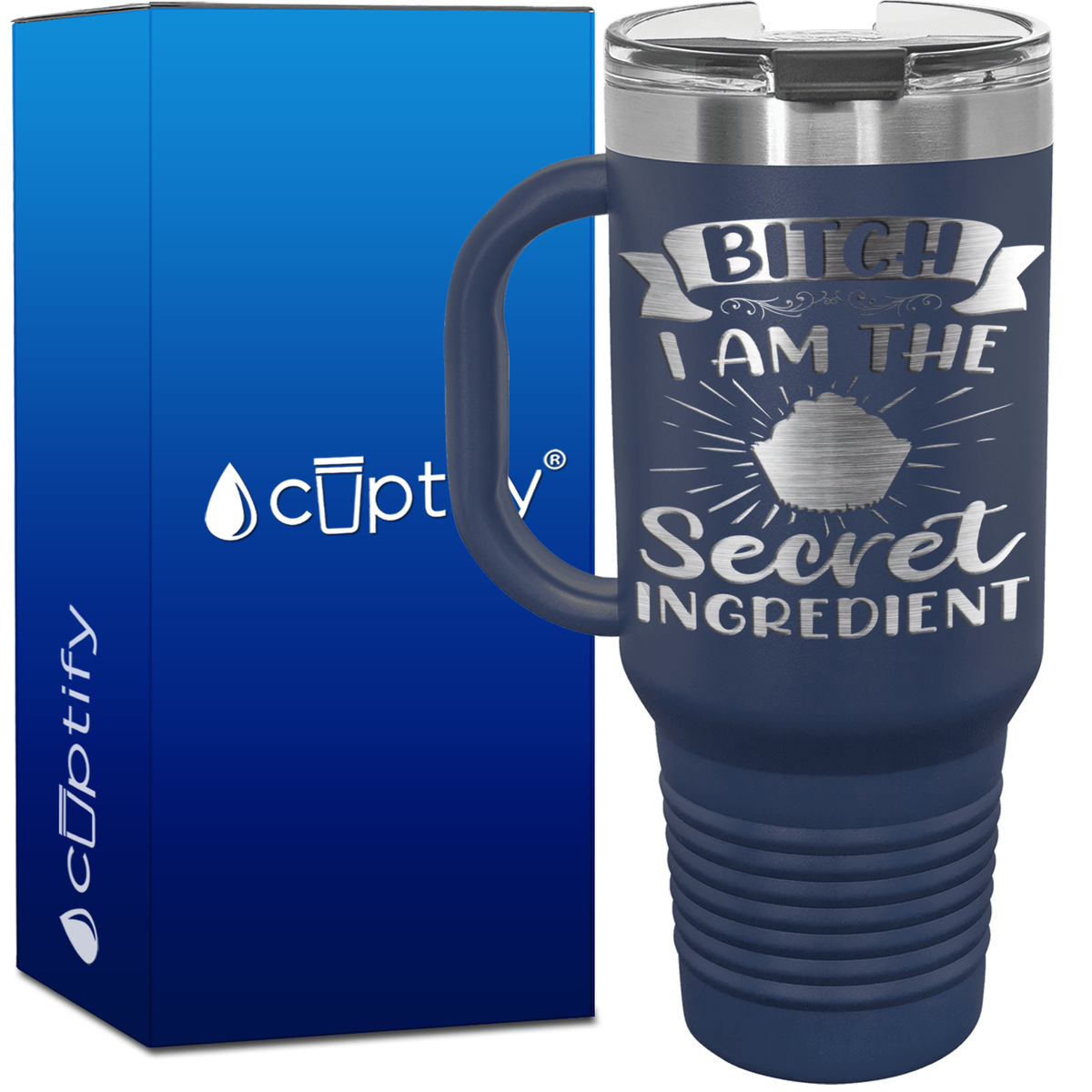 Behind Every Bad Bitch is a Car Seat 40oz Travel Mug