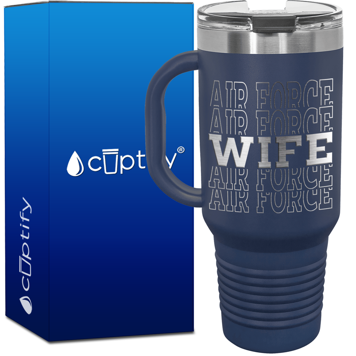 Air Force Wife Word Art 40oz Travel Mug