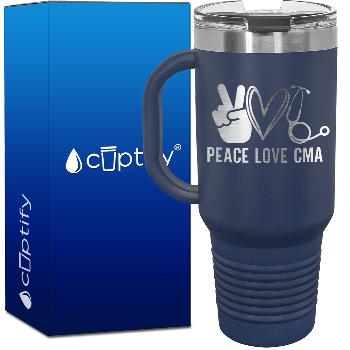 Peace Love CMA 40oz CMA Travel Mug