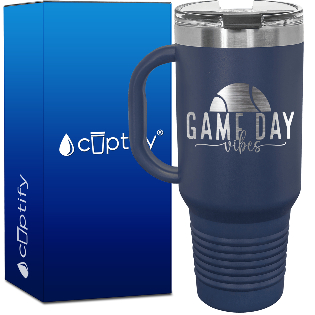 Tennis Game Day Vibes 40oz Travel Mug