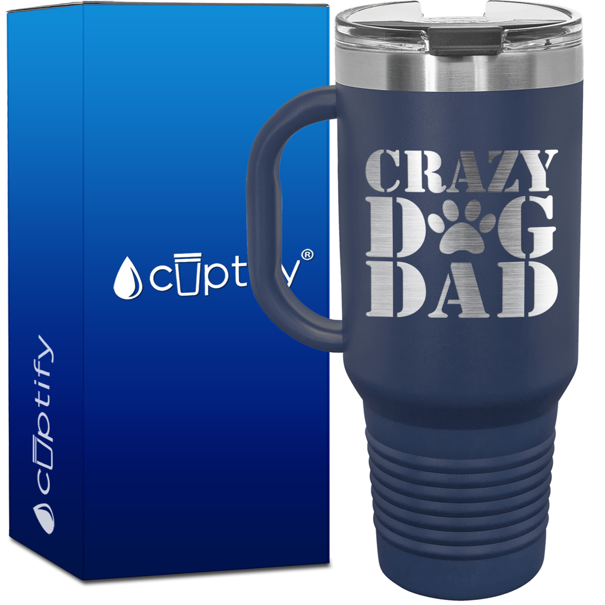 Crazy Dog Dad 40oz Travel Mug