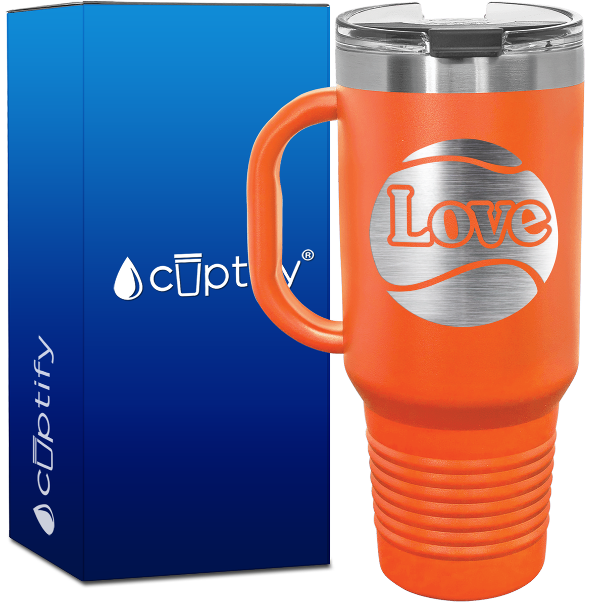 Tennis Ball Love 40oz Travel Mug