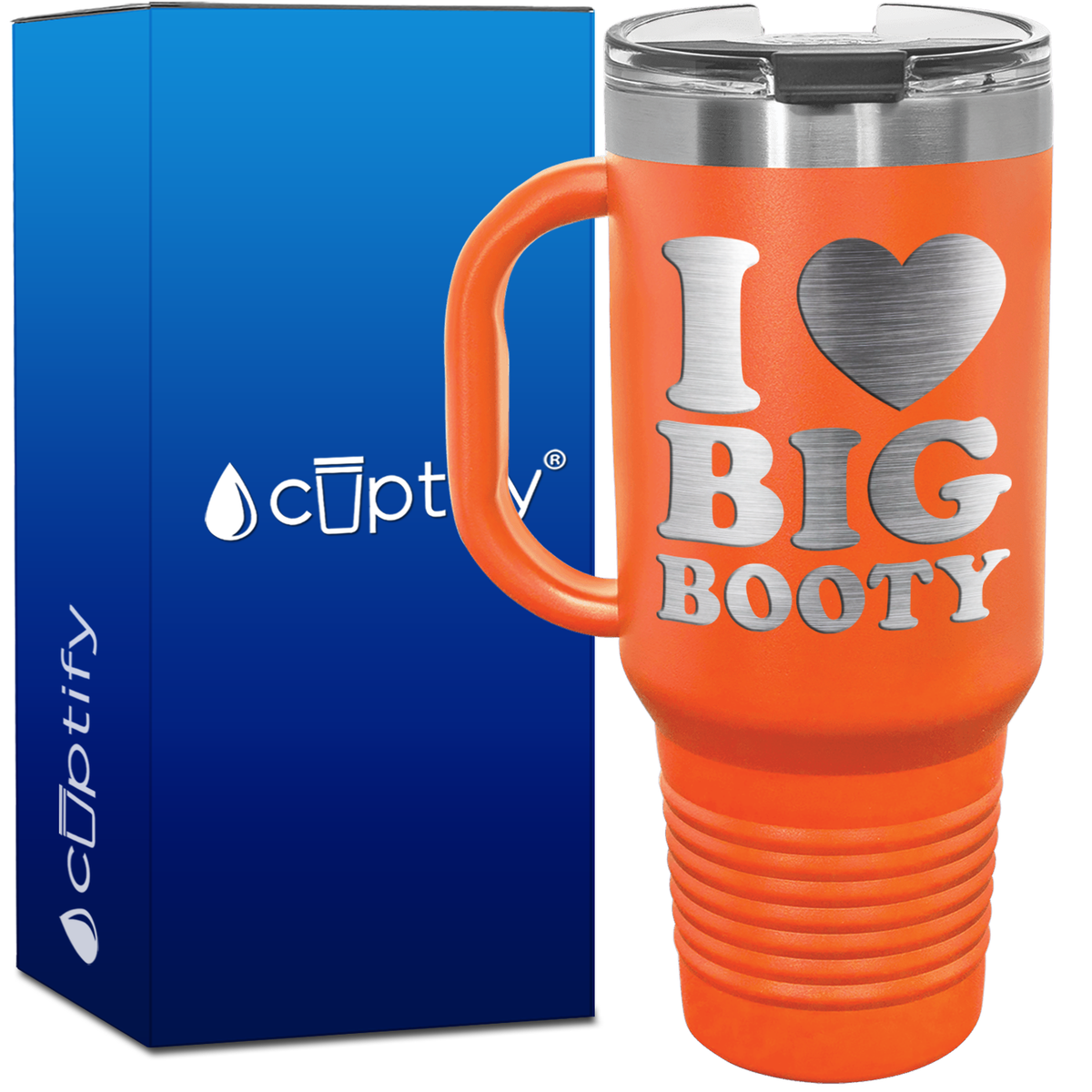 I Heart Big Booty 40oz Funny Travel Mug