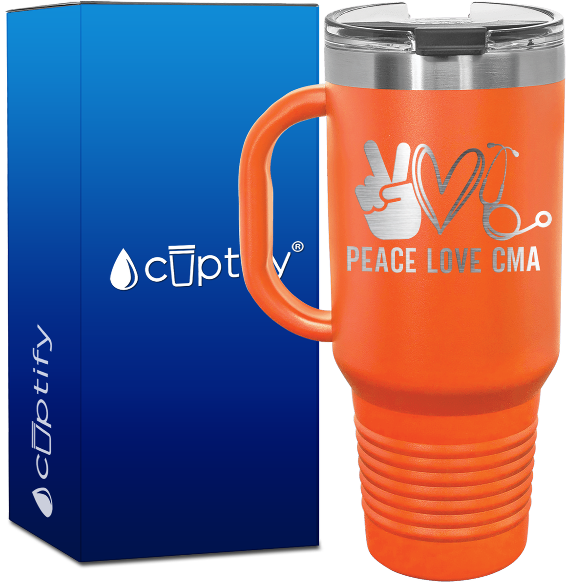 Peace Love CMA 40oz CMA Travel Mug