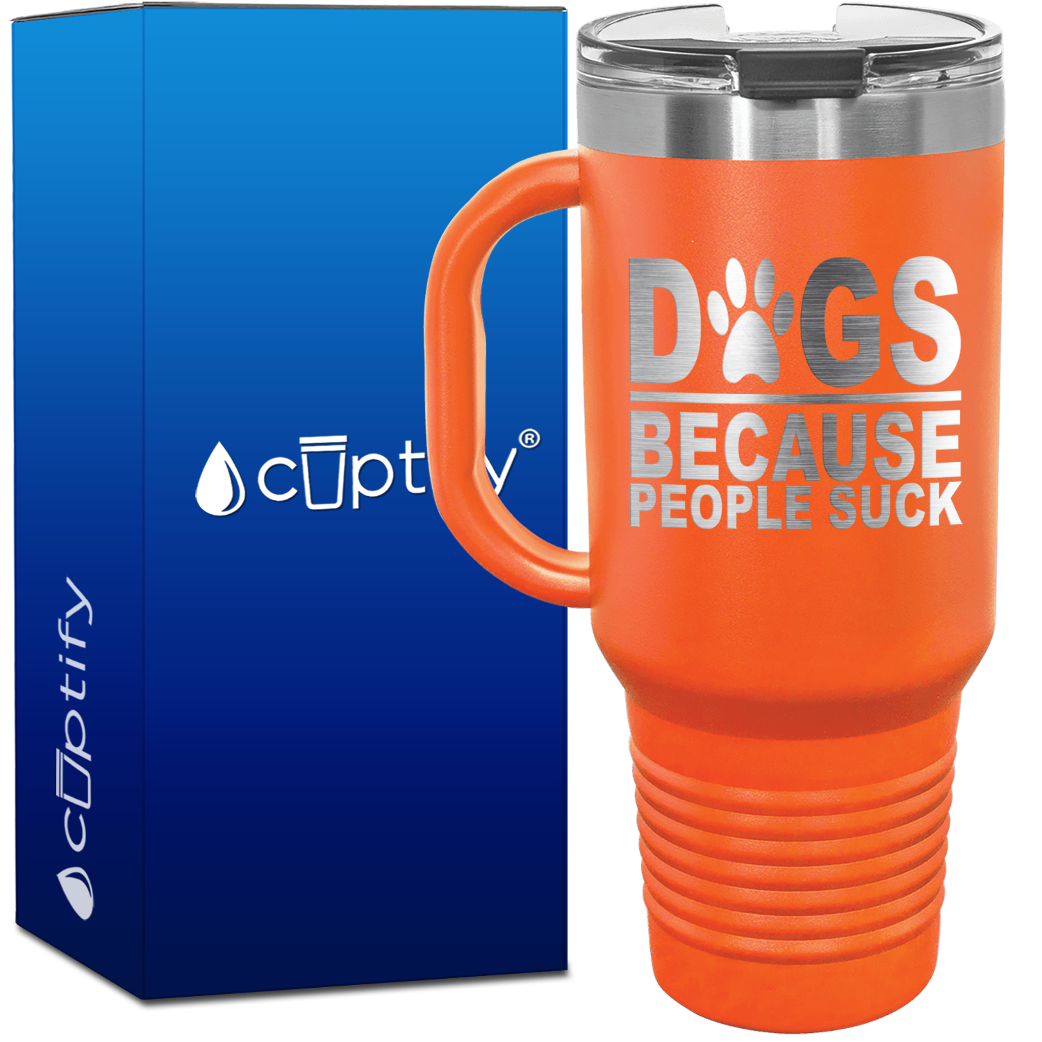 Dogs Because People Suck 40oz Travel Mug