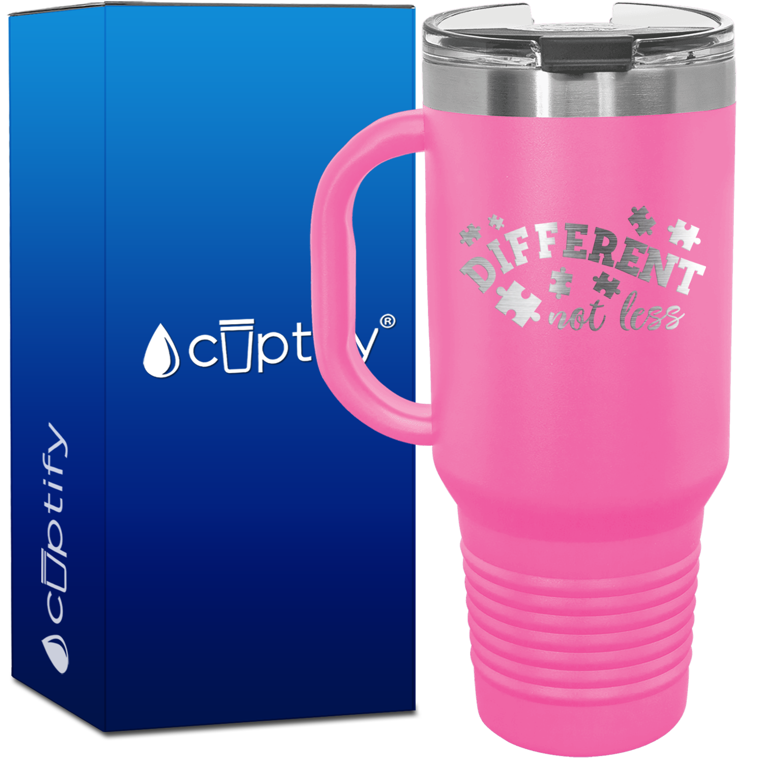 Different Not Less 40oz Autism Travel Mug