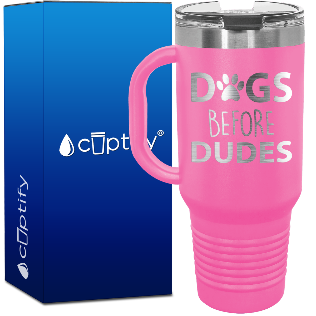 Dogs before Dudes 40oz Travel Mug