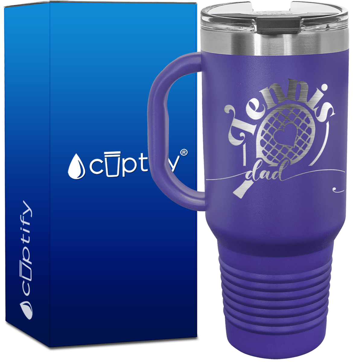 Tennis Racket Dad 40oz Travel Mug