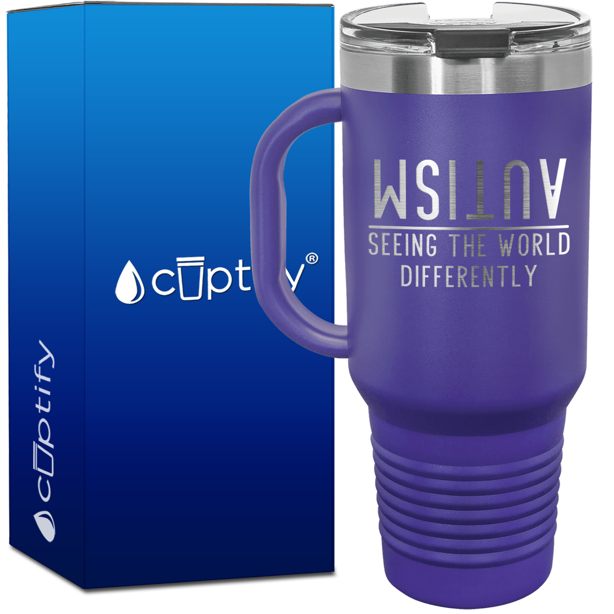 Seeing the World Differently Autism 40oz Autism Travel Mug