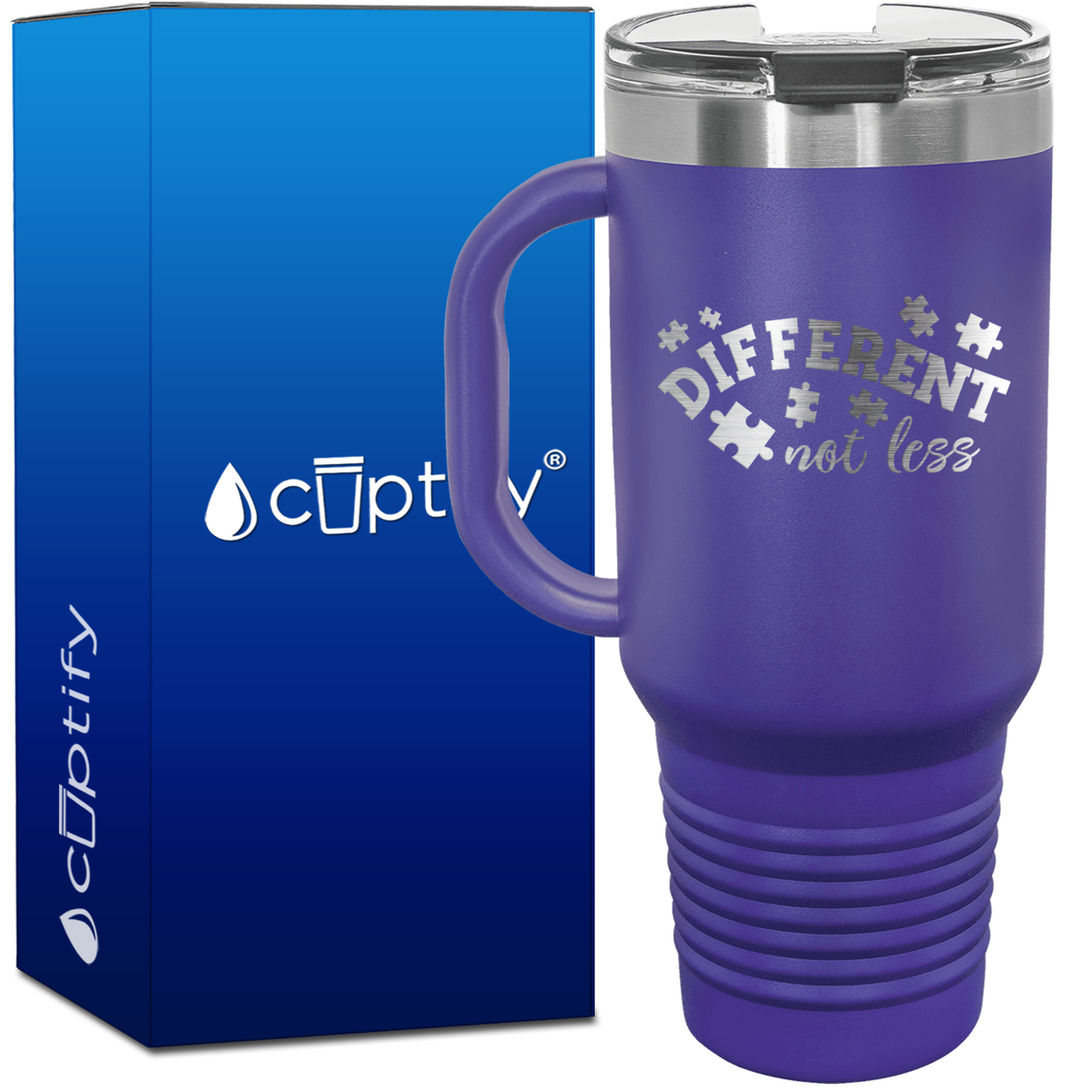 Different Not Less 40oz Autism Travel Mug