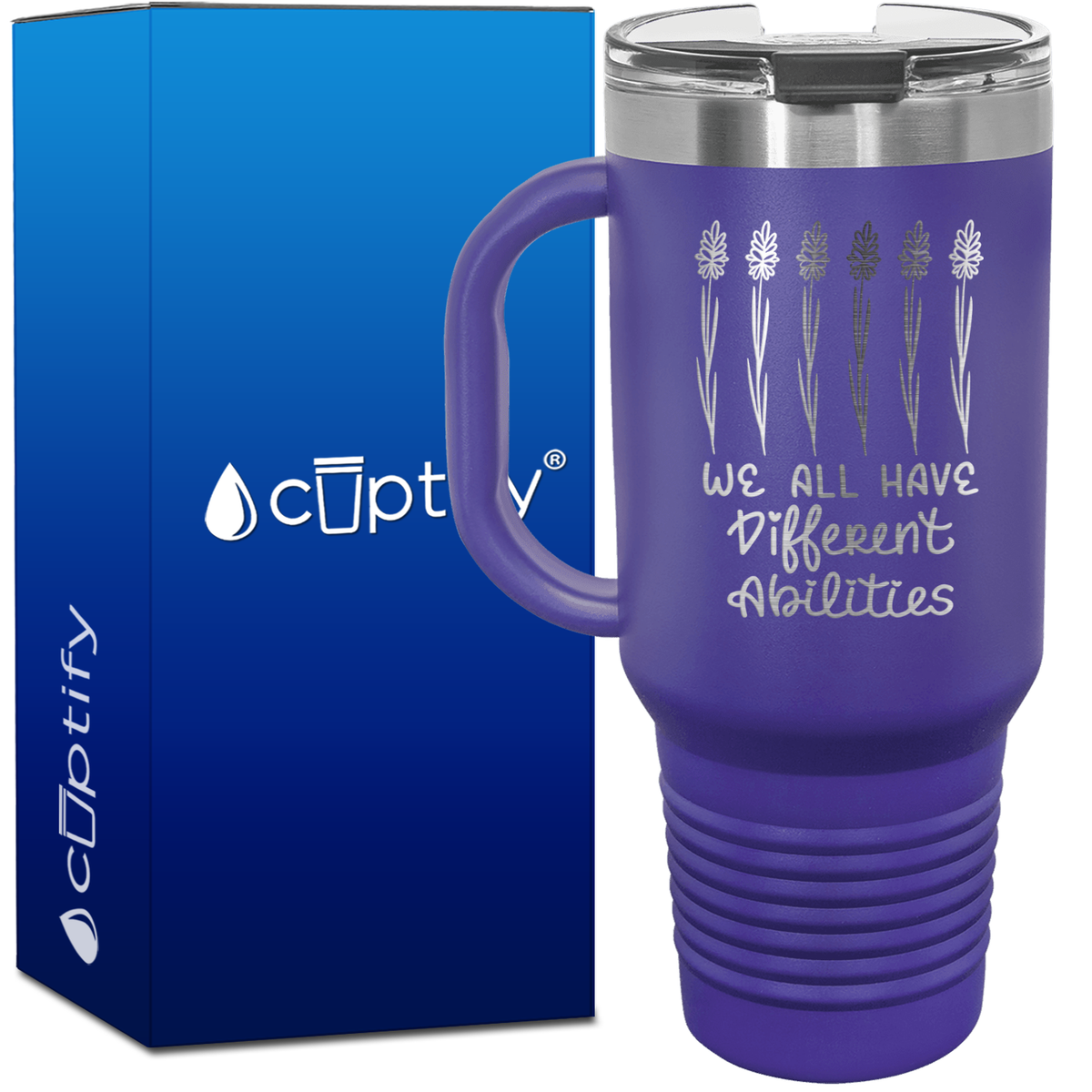 We All Have Different Abilites 40oz Autism Travel Mug