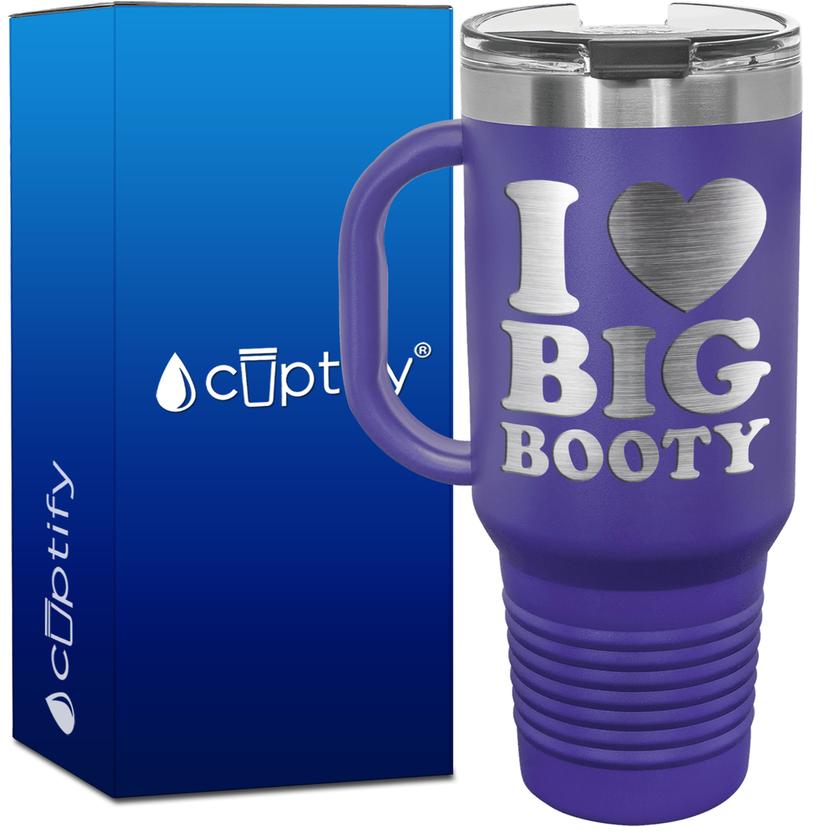 I Heart Big Booty 40oz Funny Travel Mug