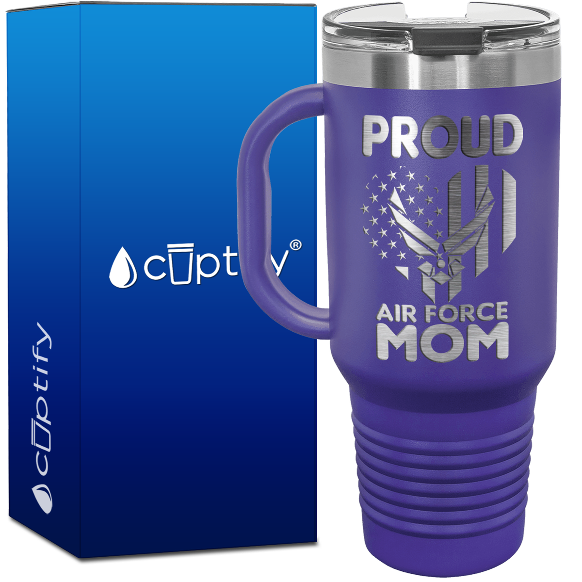 Proud Air Force Mom 40oz Travel Mug
