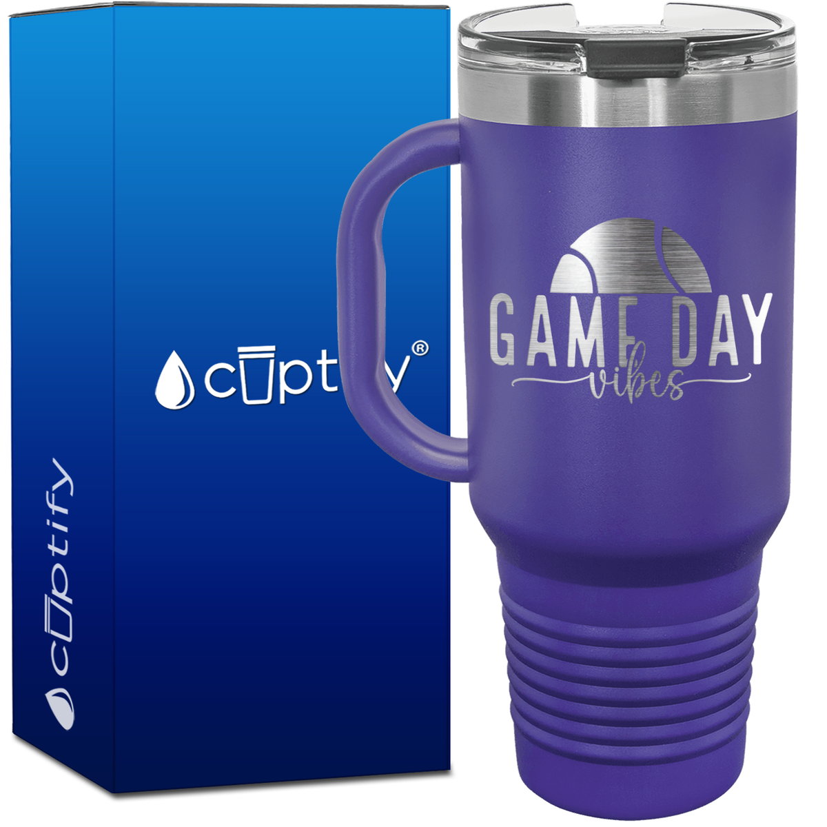 Tennis Game Day Vibes 40oz Travel Mug
