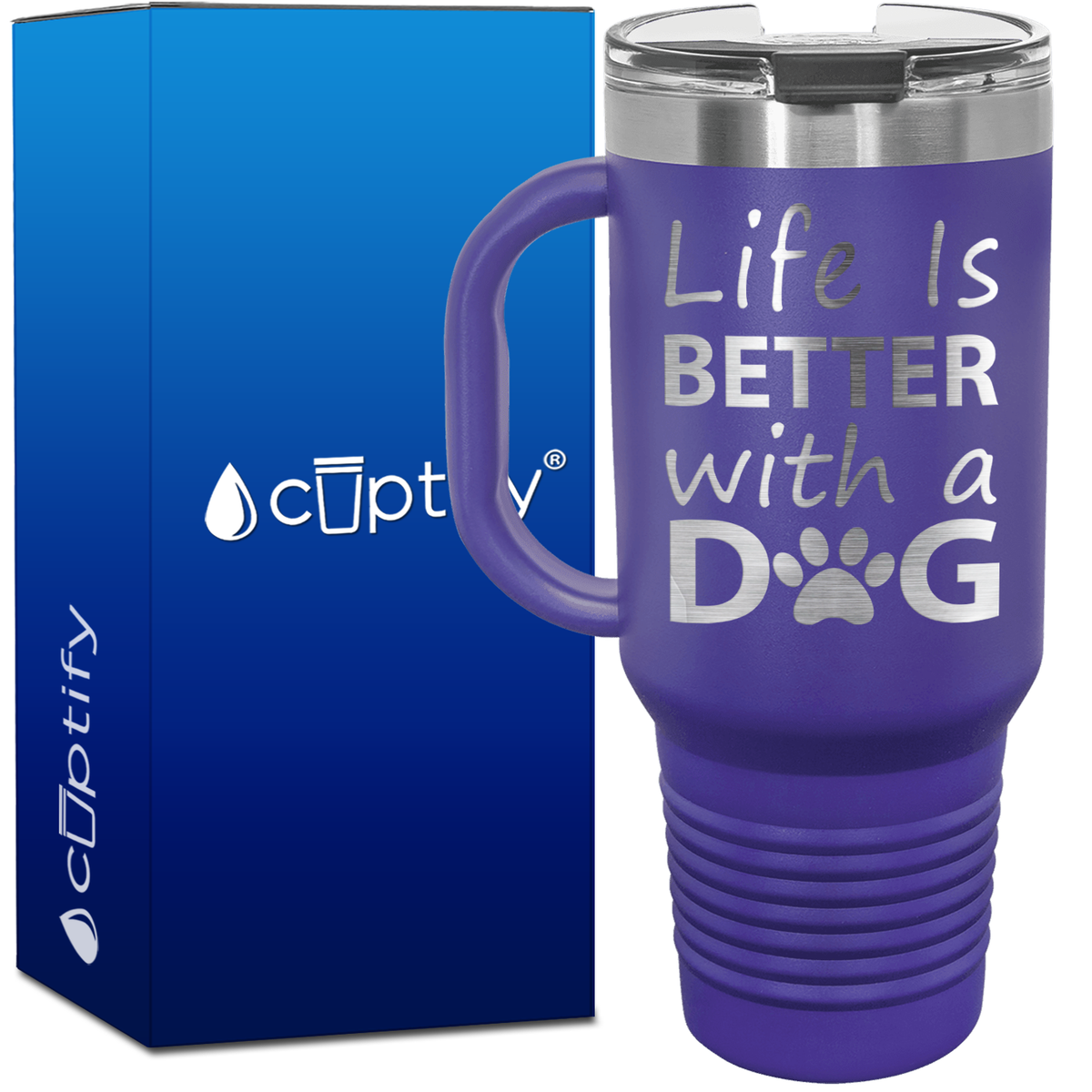 Life is Better with a Dog 40oz Travel Mug